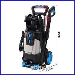 130bar Electric Water Pressure Washer Wheeled 2.5kw High Power Hose & 3 Nozzles