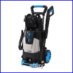 130bar Electric Water Pressure Washer Wheeled 2.5kw High Power Hose & 3 Nozzles