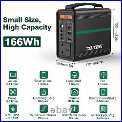 166Wh Power Station Solar Generator Power Generator Battery Charger Power Supply