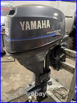 25HP YAMAHA F25 POWER TRIM LONG Shaft Electric Start Outboard & Remotes Serviced