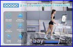 2 in 1 Foldable Treadmill 2.25HP Under Desk Running Walking Jogging LED Digital
