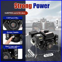 4-Stroke 7.5HP Electric Start Go Kart Log Splitter Gas Engine Motor Power 212cc