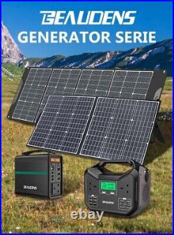 BEAUDENS Portable Power Station 600W(1200W) 622Wh Solar Power Generator Supply