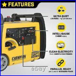 Champion 3500 Watt Inverter Petrol Generator, Portable, 192cc, Ultra-Quiet, 6 L