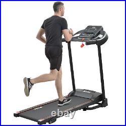 Electric Treadmill Easy Fold Wear-Resistant Belt LCD Display indoor walking MP3
