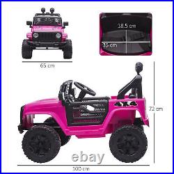 HOMCOM 12V Battery-powered 2 Motors Kids Electric Ride On Car Truck Off-road Toy