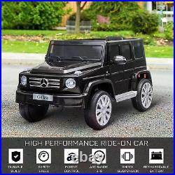 HOMCOM Compatible 12V Battery-powered Kids Electric Ride On Car Mercedes Benz