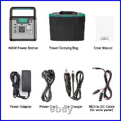 Power Station 518Wh Power Solar Generator Backup Emergency Power Supply Pack AAA