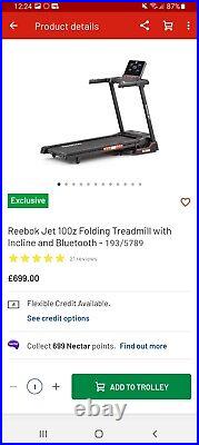 Reebok Jet 100z Folding with Incline and Bluetooth