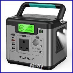 SWAREY 518Wh Portable Power Station 500W(1000W) Lithium Battery Solar Generator