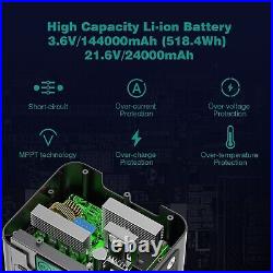 SWAREY 518Wh Portable Power Station 500W Li-Ion Backup Power Solar Generator