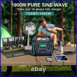SWAREY 725.76Wh 518Wh 166Wh Power Station Solar Generator With 100W Solar Panel