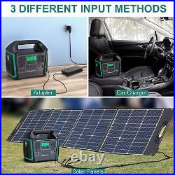 SWAREY 725.76Wh 518Wh 166Wh Power Station Solar Generator With 100W Solar Panel