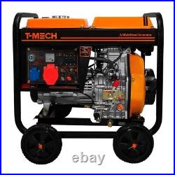 T-Mech 5kVA Portable Diesel Generator Electric Start ATS 10HP 3 Phase Open Frame