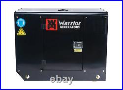 Warrior 12.5 kVa Diesel Generator 3 Phase 296cc Engine, 11,000 Max Watts, Quiet