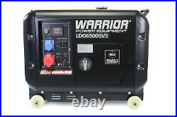Warrior 6.25 kVa Diesel Generator 3 Phase, 5500 Max Watts, 3 phase 186cc Engine